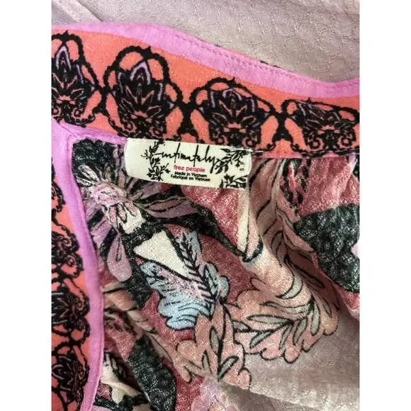 Free People Magic Garden Slip Dress Women Small Purple Floral Wrap Fairy Whimsy - Picture 2 of 11